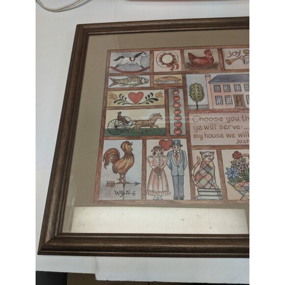 Framed Art Print Picture Joshua 24:15 As for me and my house 20" X 16" - Picture 2 of 6